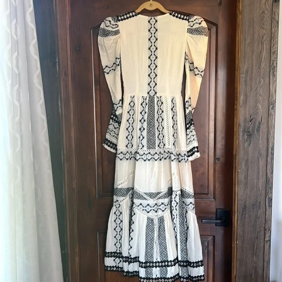 Hemant & Nandita | Moira Twisted Yoke Midi NWT Dress Sz. XS - Picture 5 of 10